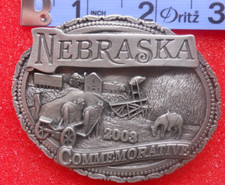 Vintage 2003 Nebraska Belt Buckle