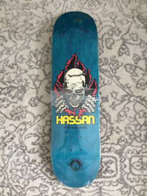 Vintage skateboard deck Black Label Omar Hassan Autographed New
