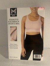 Members Mark Seamless Racer back Sports Bra Pink Small