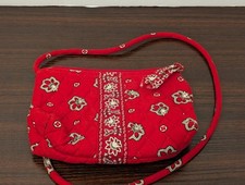 Retired Vera Bradley Quilted Crossbody Purse And Red Bandana Pattern Made In USA