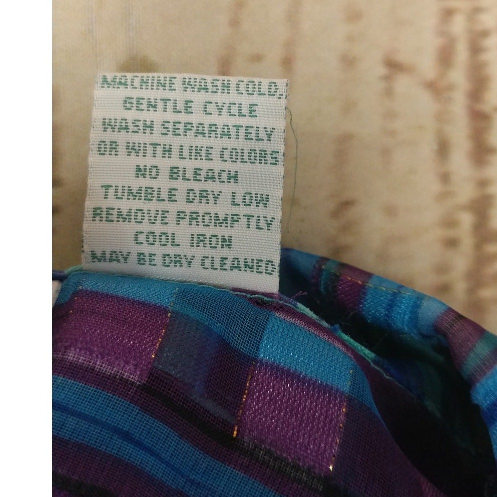 Patchington Multicolored Sheer Button Front Shirt… - image 6