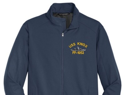 USS KNOX FF-1052 Soft Shell Jacket.  New.  U.S. Navy