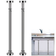 2 Pcs Undermount Sink Brackets Adjustable, Stainless Steel Sink , Drill-Insta...
