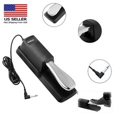 Universal Sustain Foot Pedal with Polarity Switch Electric Pianos Keyboards USA