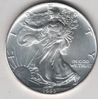 1993 WALKING LIBERTY AMERICAN EAGLE .999 FINE SILVER DOLLAR COIN 1oz. $1 USA !