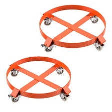 1/2pcs 55 Gal Drum Dolly Heavy Duty Barrel Cart 1000-1250 lbs w/Swivel Casters