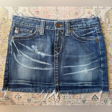 Big Star Casey Denim Distressed Mini Skirt Women  s size 27