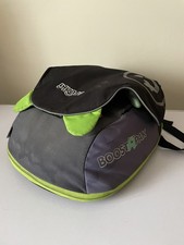 Trunki Boostapak Travel Backpack Booster Car Seat. Lime Green Grey & Blk
