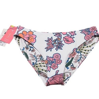Maaji Reversible Floral Bikini Bottom 2XL White Pink Blue Botanical Swim Beach