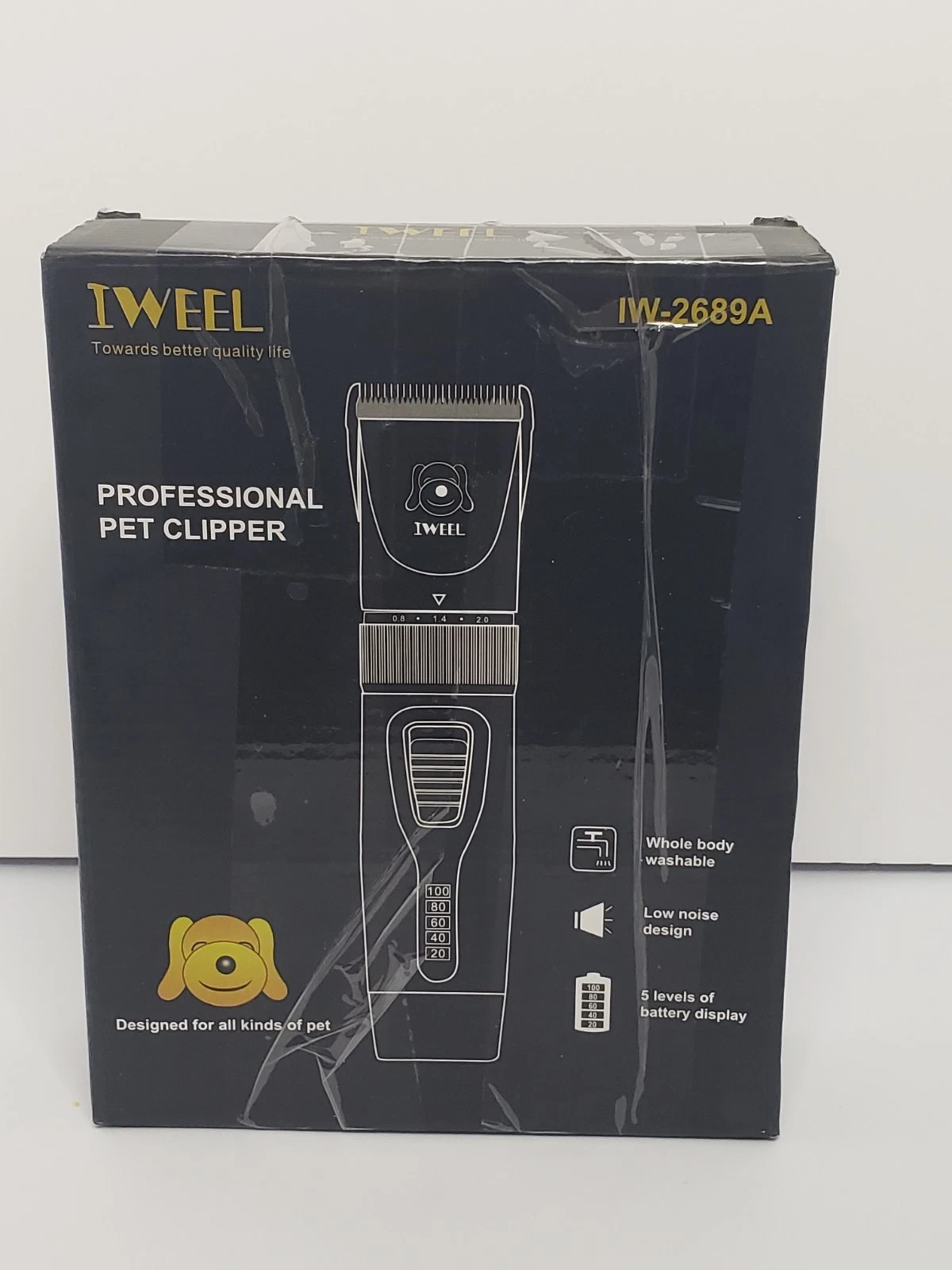 IWEEI Professional Pet Clipper – Low Noise, Washable, Rechargeable