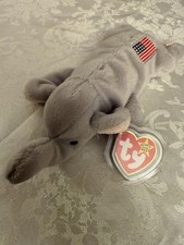 TY Beanie Baby Righty the Elephant 1996 - Style 4086 - MINT with Tag Protector