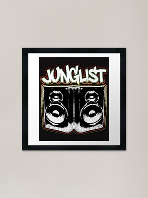 Junglist Doublespeaker Rasta gerahmtes gerahmtes Wandbild Poster Leinwanddruck Bild