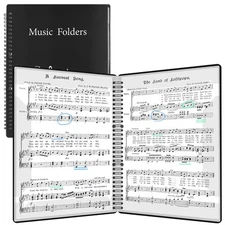 Premium Music Folder 60 Pages Fits 8.5 x 11 inches Writable Binder