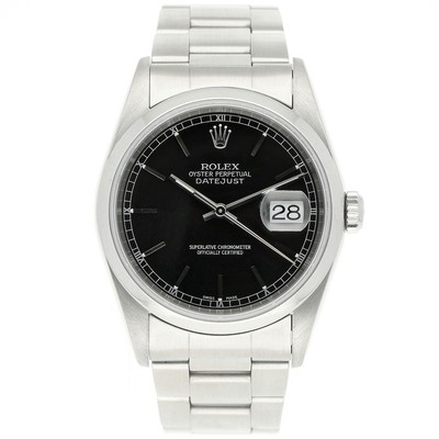 ROLEX DATEJUST 36MM BLACK DIAL 16200