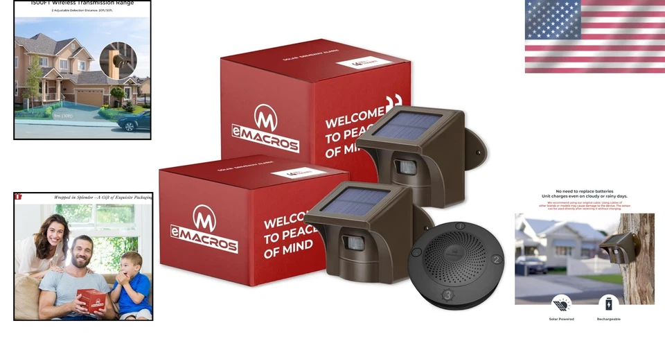 Solar Wireless Driveway Alarm - Long Range Motion Sensor - Image 2 of 4