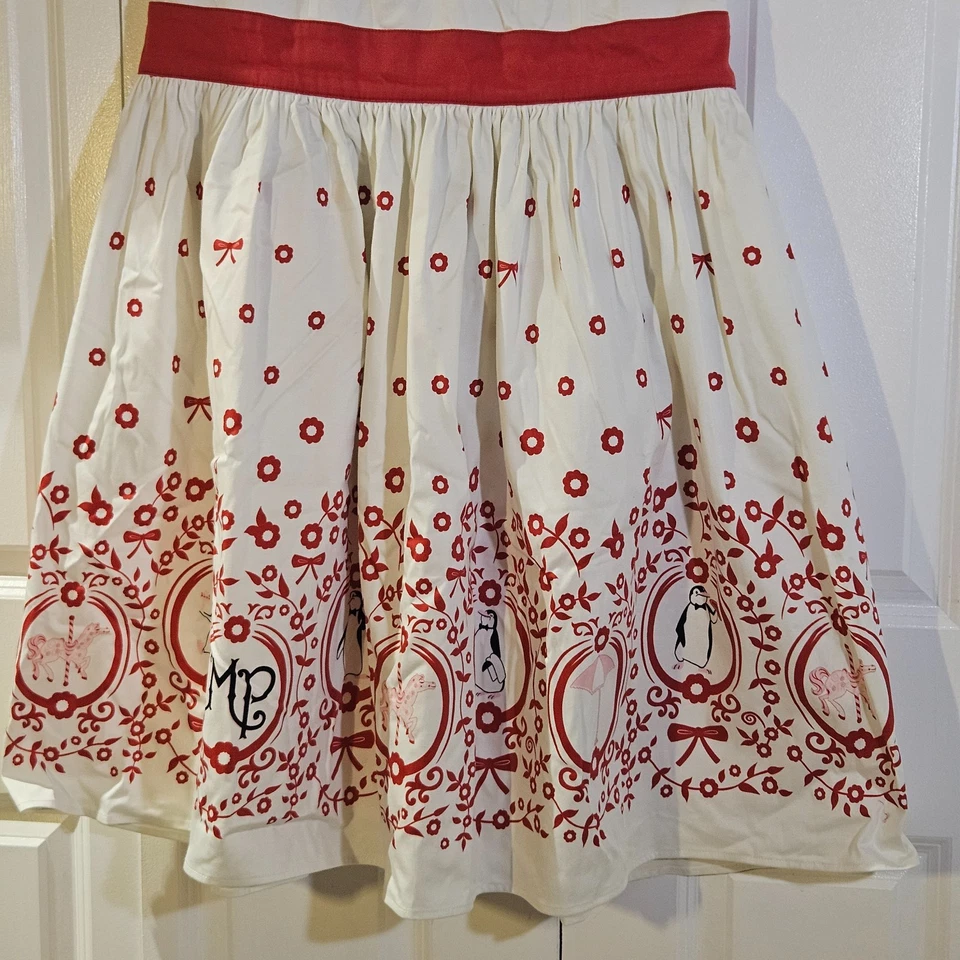 Disney Parks Dress Shop Mary Poppins Jolly Holiday Red White Cosplay 1X NWT +Hat - Image 2 of 4