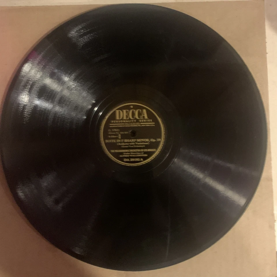 Alfred Wallenstein, 78 rpm Album(3), V+, Suite In F Sharp Minor, DA-433 - Imagem 3 de 4