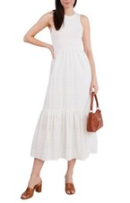 DESIGUAL Weste Lourdes Damen Kleid XL Off White Texturiert Ärmellos Midi