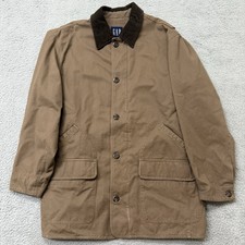 Vintage GAP Jacket Mens Large Brown Barn Chore Coat Outdoor Corduroy Collar