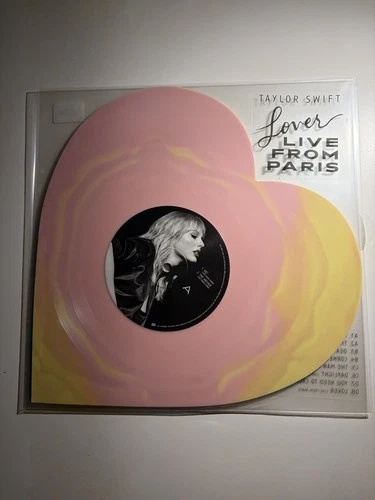 Taylor Swift Lover (Live From Paris) Heart Shaped Vinyl - NEW SEALED