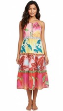 NWT FARM Rio Tiered Cotton Tank Midi in Mixed Garden Floral Dress XS $260