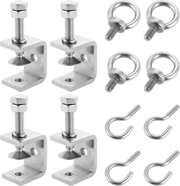 4 StüCk C Klemmen 30Mm, 304 Edelstahl Klemmen, Hochleistungs C-Klemme, M8 C-Zwin-image