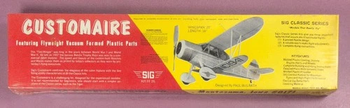 Vintage SIG Customaire Classic Series FF-26 Balsa Model Airplane Kit