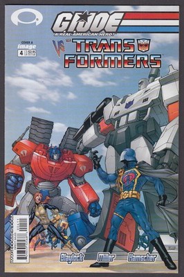 GI JOE vs TRANSFORMERS #4 Image comic book 9 2003 Cover A