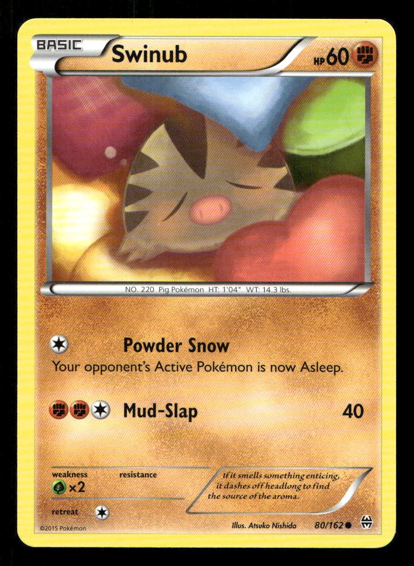 Swinub 80/162 BREAKthrough NM/M Pokemon