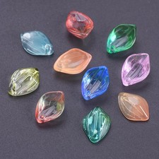 20pcs Petal Shape 13x9mm Lampwork Glass Loose Pendant Beads For Jewelry Making