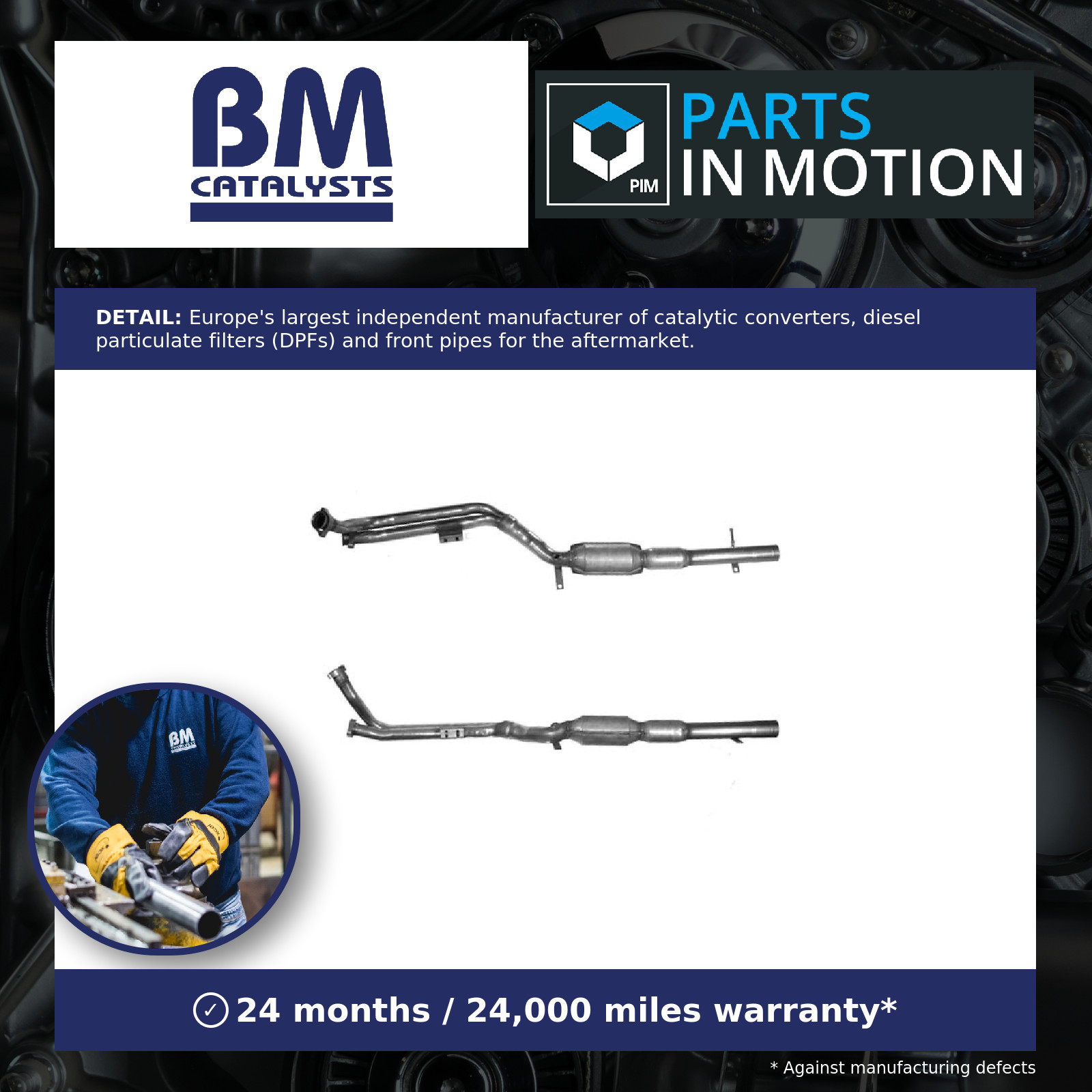 Non Type Approved Catalytic Converter Right BM90911 BM Catalysts Quality New