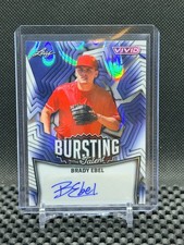 Brady Ebel 2025 Leaf Vivid - Bursting With Talent Auto Blue   #5/6 Brewers