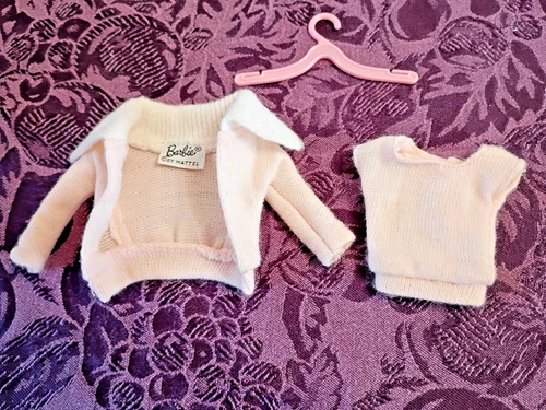 Vintage Barbie Pink Cardigan Sweater Set