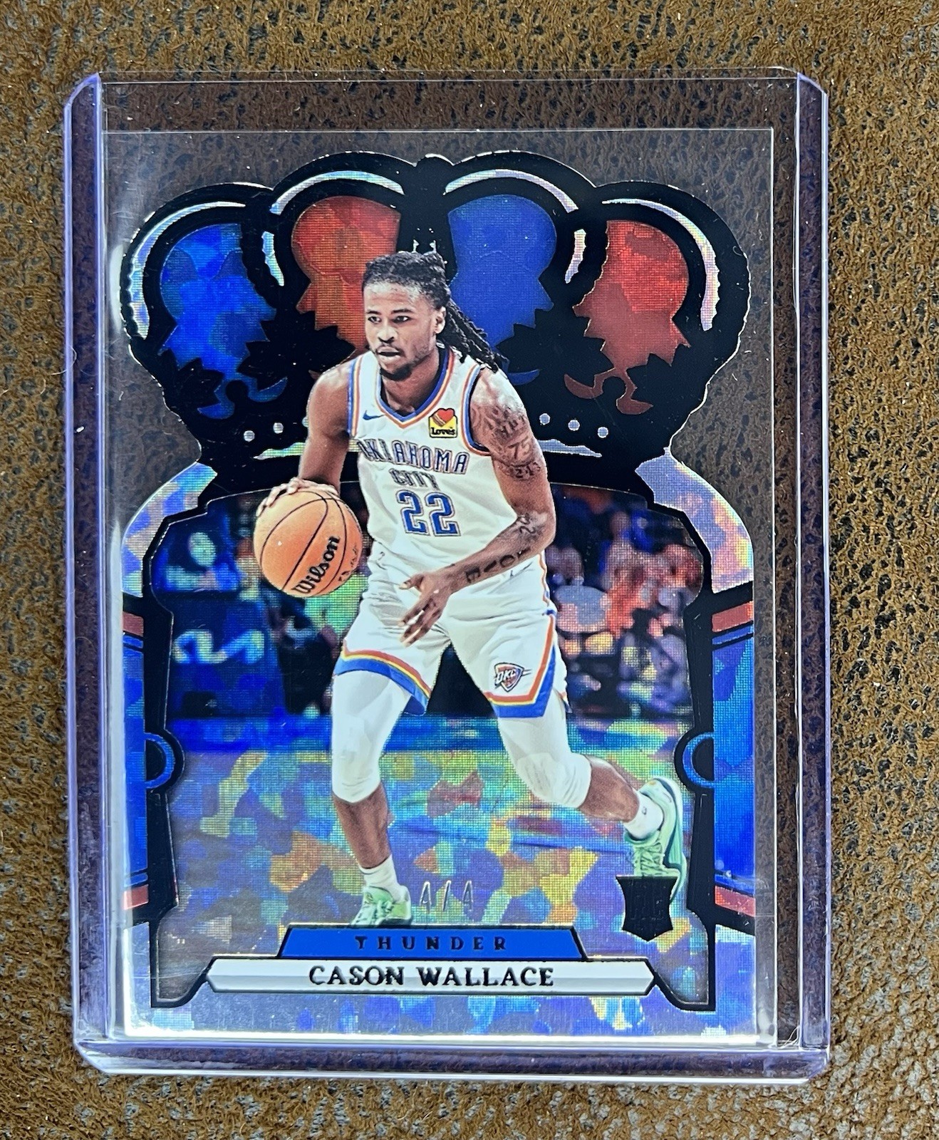 2023-24 Crown Royale /4 Cason Wallace Rookie Oklahoma City Thunder #1 NBA Champs