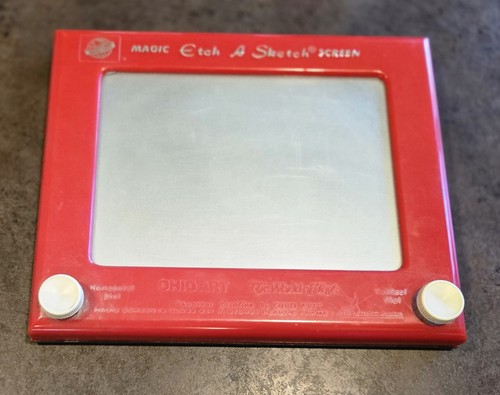 Classic Etch A Sketch No. 505 Ohio Art Company Red Frame Working Condition