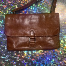 Jack Georges Voyager Crossbody Brown Leather Bag Vintage Style Buffalo Leather