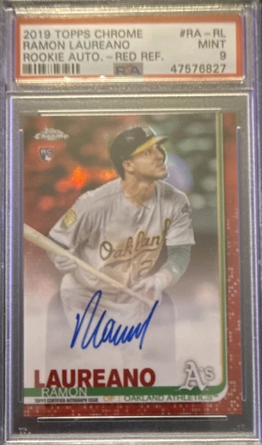 Topps Chrome Rookie Auto Ramon Laureano #RA-RL Red Refractor /5 PSA 9 Padres
