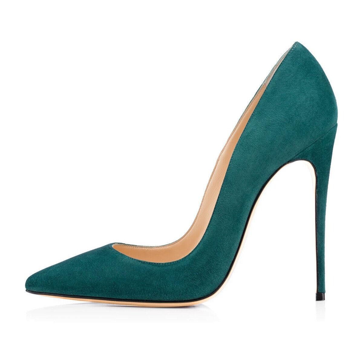 Sexy Women's High Heels Pointed Toe Pumps Stiletto suede Shoes Plus sz