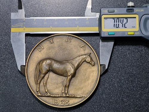 1968 NYRA 70mm MEDALLION BELMONT PARK REOPENING HORSE RACING NY - Picture 5 of 7