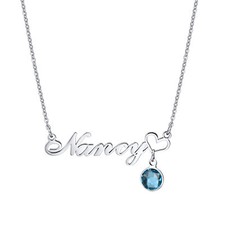 Personalised ANY NAME Necklace CUSTOM Stainless Steel Pendant Chain Women Gift