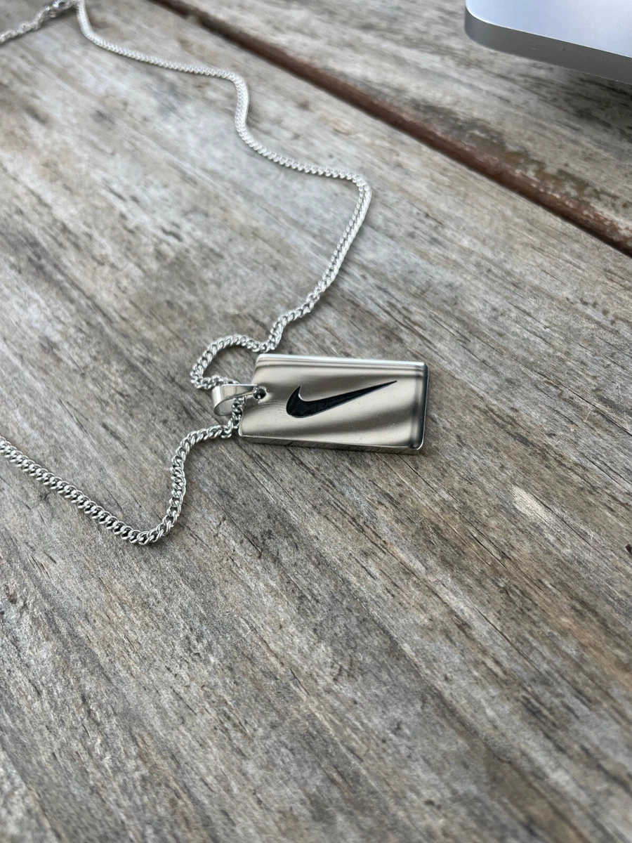 Nike, Accessories, Silver Stainless Steel Nike Pendant Necklace