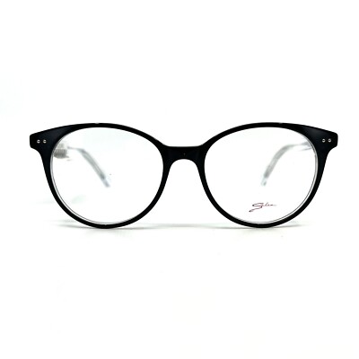 Salsa Eyeglasses Frames SA 6008 BK/CR black clear round opticals 50-16-135