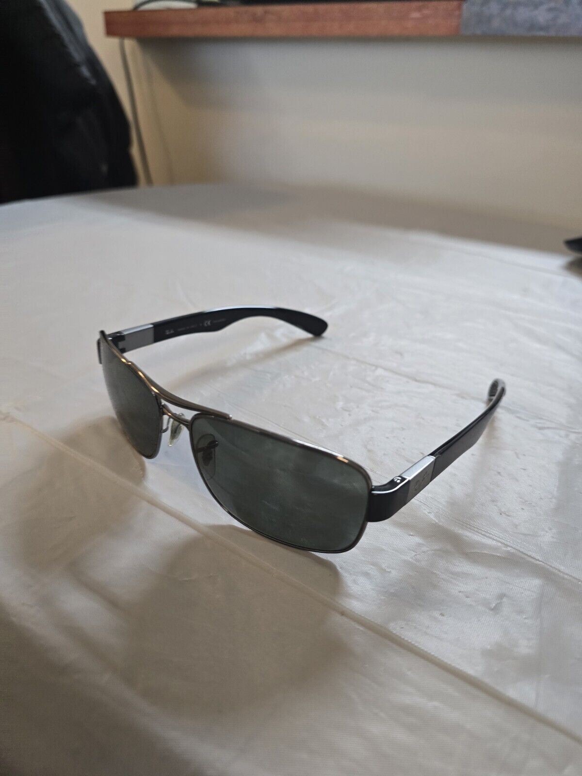 Rayban RB3522 Polarized Gunmetal Sunglasses Light… - image 1