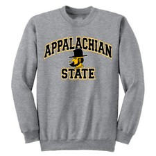 Appalachian State Mountaineers App State Adult Crewneck Sweatshirt Arch Text