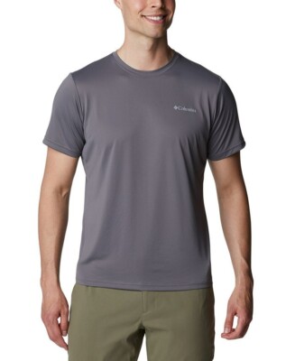 Columbia Men's Hike Moisture-Wicking Crew Neck T-shirt Dark Gray Heather M