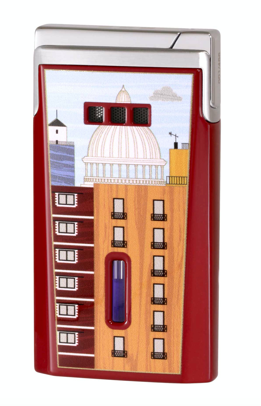 Elie Bleu Limited Edition Red Cubana Havana Torch Lighter, EBJ1567, New In Box