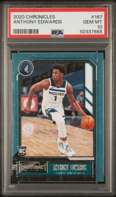 2020 Anthony Edwards RC Chronicles GREEN Playbook #167 PSA 10 GEM