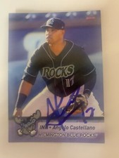 Angelo Castellano Signed Card 2019 Wilmington Blue Rocks Card IP Auto