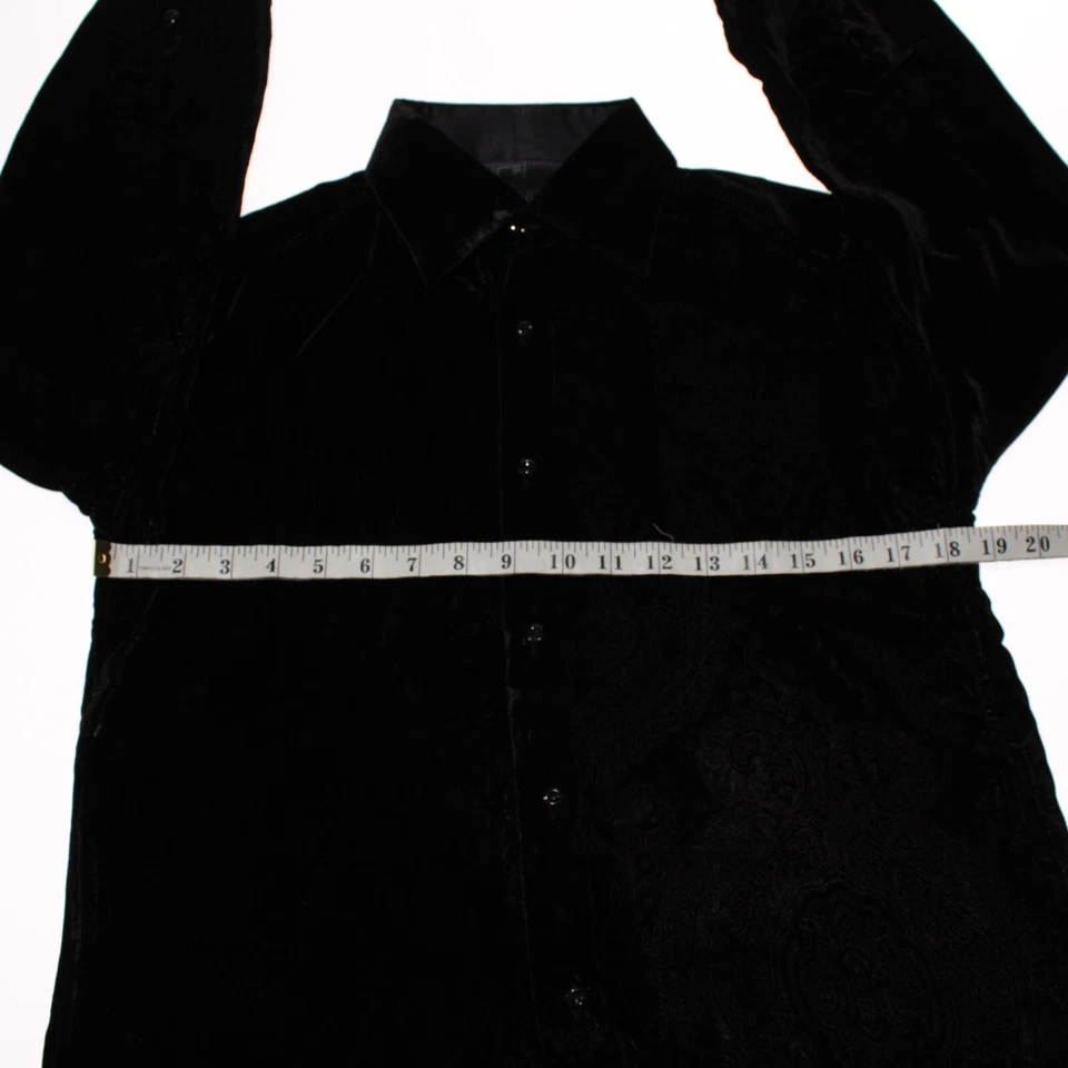 Fabio Caviglia NWOT Casual Button Down Shirt Size Small in Black Velvet - Image 4 of 4