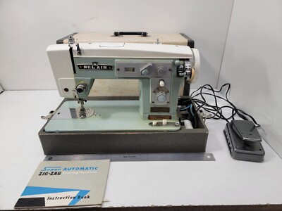 BEL AIR 985 DELUXE Automatic Zig Zag Sewing Machine W PEDAL 1950's